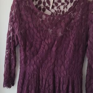 Free People lace plum dress